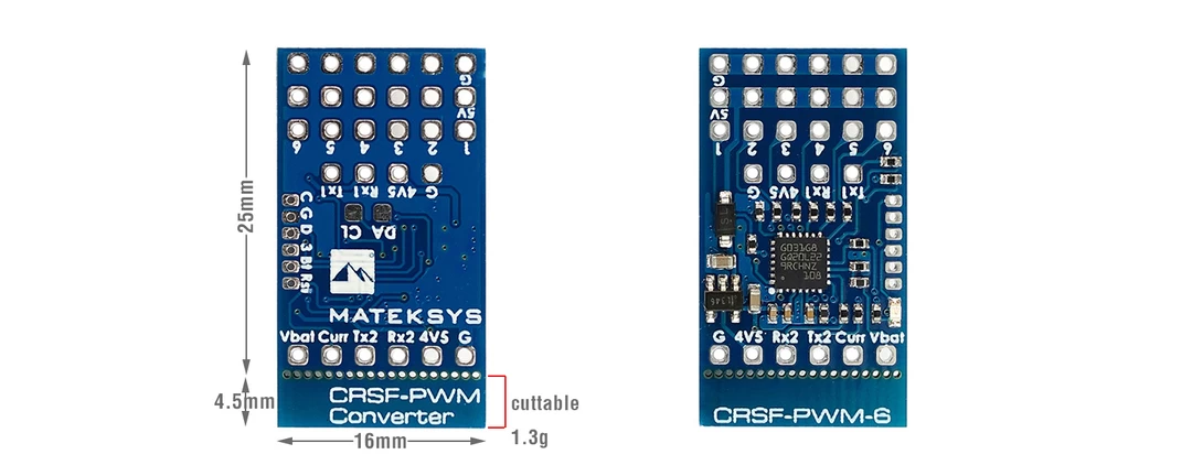 Matek CRSF To PWM Converter - 6 Channel 2 Matek CRSF To PWM Converter - 6 Channel - Image 2
