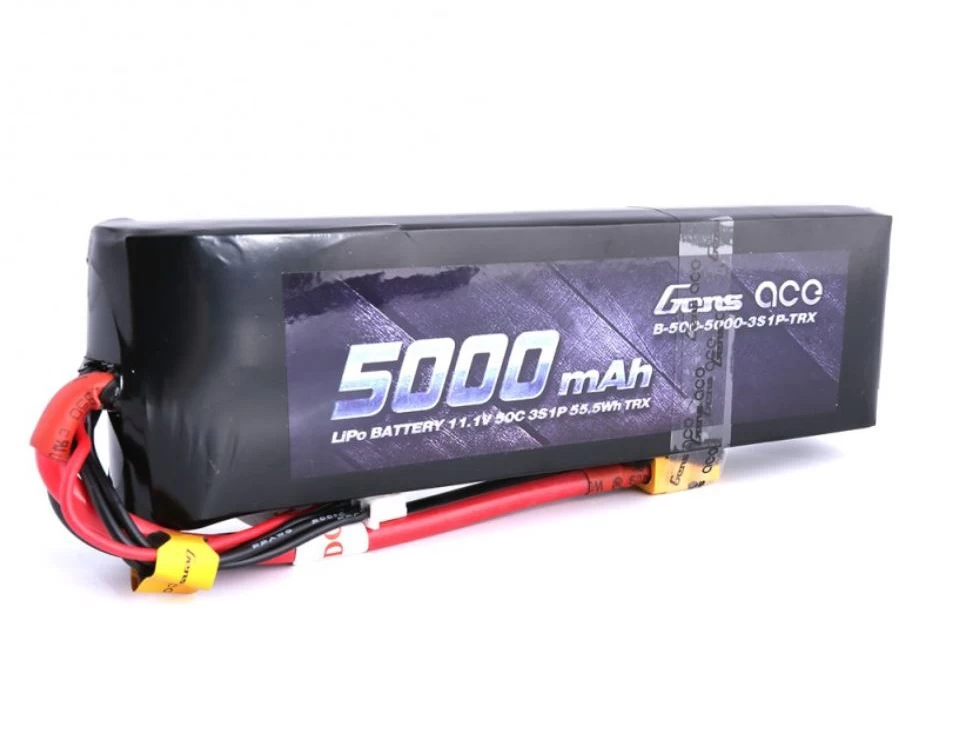 Gens Ace 11.1V 50C 3S 5000mAh Lipo Pack With XT60 1 Gens Ace 11.1V 50C 3S 5000mAh Lipo Pack With XT60