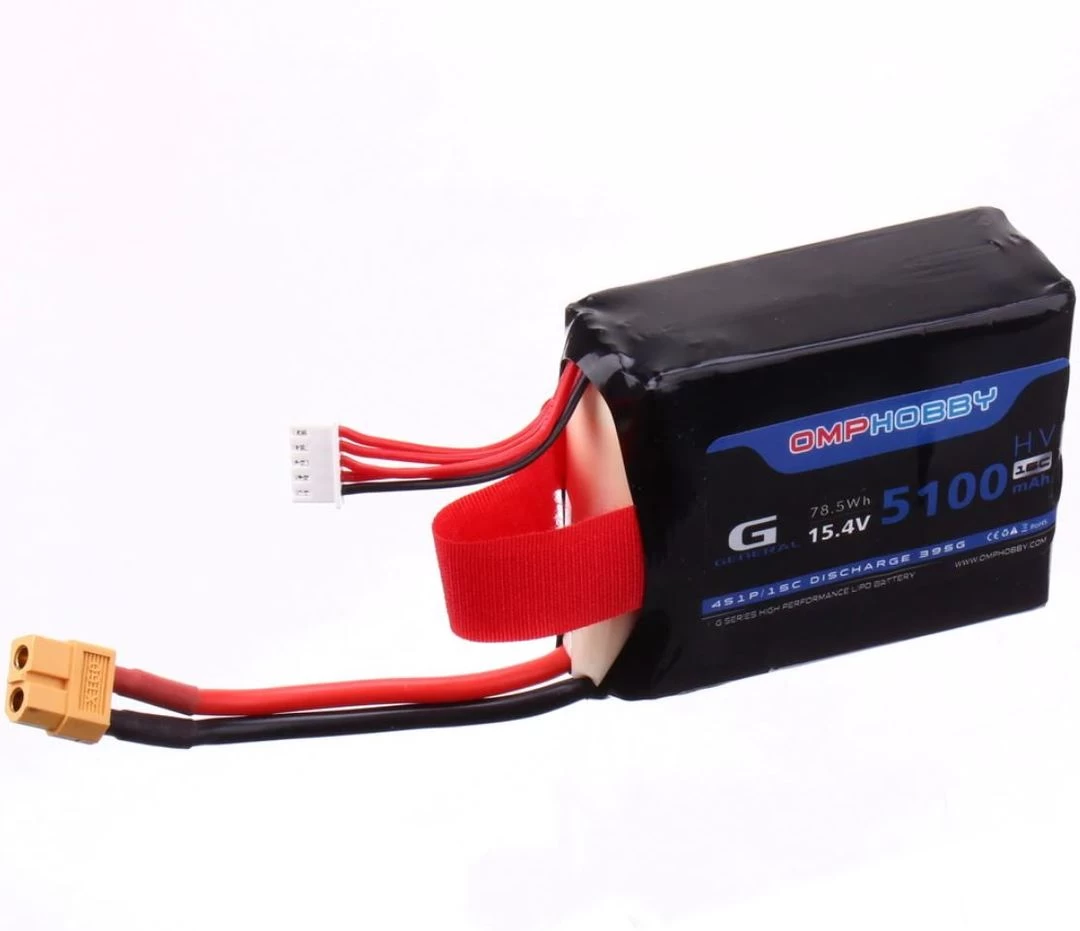 OMP Hobby ZMO VTOL Airplane HV LiPo Battery 5100mAh 15.4V 4S - Image 2