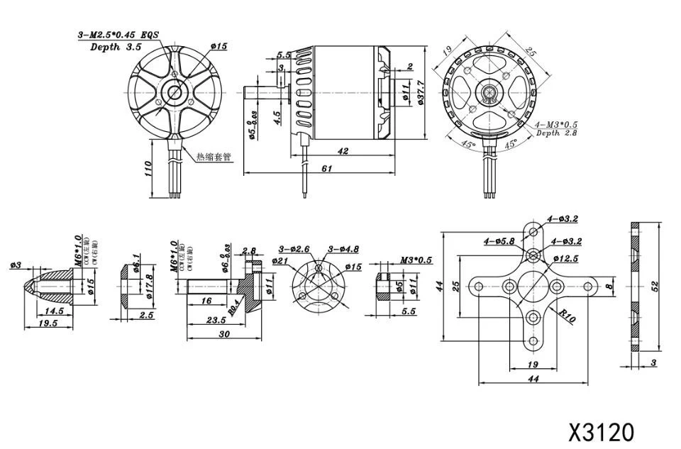 SunnySky X Series V3 X3120 Brushless Motor 880KV 3 SunnySky X Series V3 X3120 Brushless Motor 880KV - Image 3
