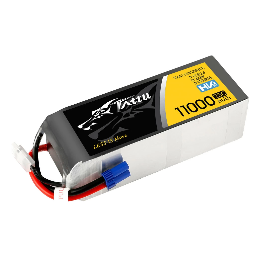 Tattu 22.8V 25C 6S 11000mAh Lipo Battery With EC5 1 Tattu 22.8V 25C 6S 11000mAh Lipo Battery With EC5