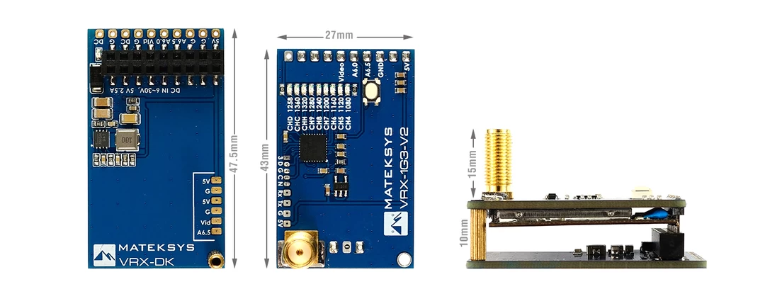 Matek 1.3GHz Video Receiver Module V2 For Fatshark Goggles 2 Matek 1.3GHz Video Receiver Module V2 For Fatshark Goggles - Image 2