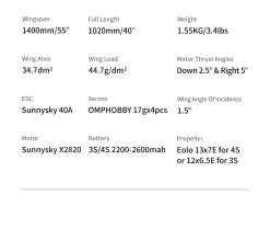 OMPHobby Super Decathlon 55 Inch Balsa Airplane PNP White -Drone Parts Store a936e15afb485331
