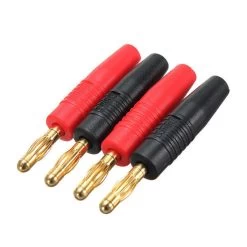 4mm Banana Plugs - 1 Pair (Red/Black)