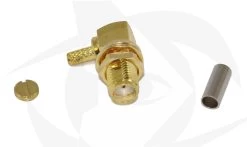 SMA Female Connector - Crimp Style (Right Angle)