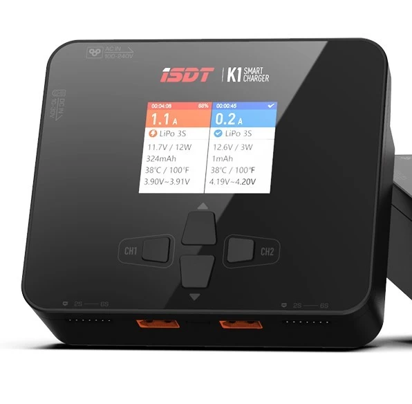 ISDT K1 AC/DC Dual Smart Charger 100W AC 250Wx2 DC 1 ISDT K1 AC/DC Dual Smart Charger 100W AC 250Wx2 DC