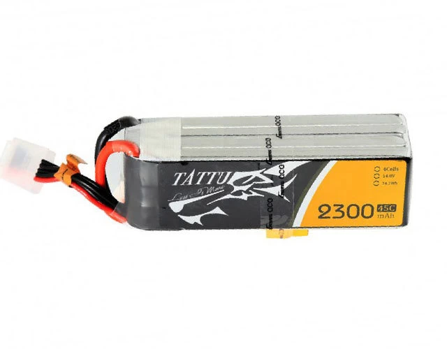 Tattu 2300mAh 45C 4S1P Lipo Battery Pack With XT60 Plug 1 Tattu 2300mAh 45C 4S1P Lipo Battery Pack With XT60 Plug