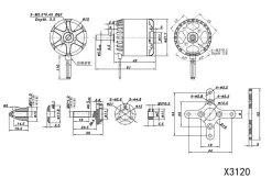 SunnySky X Series V3 X3120 Brushless Motor 585KV -Drone Parts Store thetrhrrf