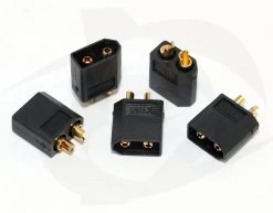 XT60 Black - Male (Female Housing, Male Bullet) 5 Pcs